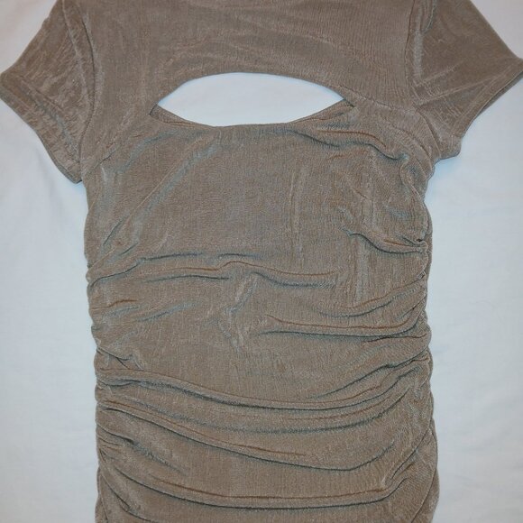 Buckle BKE Slinkey Cut Out Top size Medium Holiday sheen Sheer 2000's - Picture 3 of 9